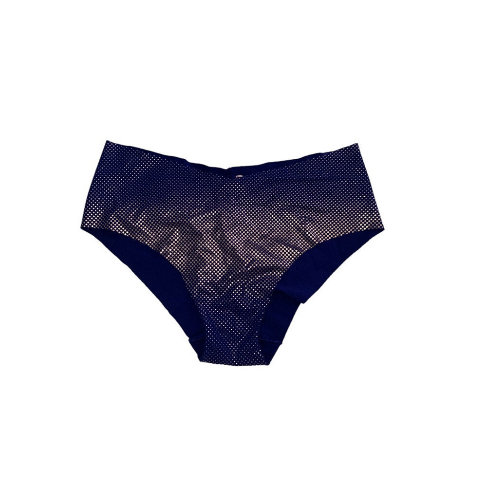 VICTORIA’S SECRET Hiphugger Hipster Metallic Blue Gold Panty Women’s L